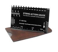 Guitar String Height Gauge - Electric Guitar Tools, Portable Chain Action Configuration Gauges | Configuring the Aluminum Guitarr Measuring Tool Kit for Teachers