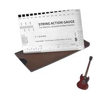 Guitar String Height Gauge | Guitar Lutherie Tools - For Electric Acoustic Guitars Bass Home Travel Beginners & Enthusiasts