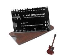 Guitar String Height Gauge, Guitar Lutherie Tools, For Electric Acoustic Guitars Bass Home Travel Beginners and Enthusiasts