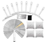 Guitar String Height Gauge - Guitar Setup Measuring Tool, Feeler String Action Ruler | Notched Radius Gauges Luthier For Fingerboard Adjustment, Accurate Scale For Acoustic And Electric Guitars