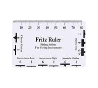 Guitar String Height Gauge - PVC String Action Gauge Ruler with Protective Case, Double Sided Guitar Action Gauge & Luthier Tools for Guitar Setup Kit, Essential Guitar Accessories for Guitar & Bass
