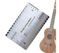 Guitar String Height Gauge, Stainless Steel Measuring Tool, Multi-Functional Precision Action Ruler, Guitar Bass Banjo Setup Accessories, Luthier for Accurate String Adjustment, 86 x 58 mm