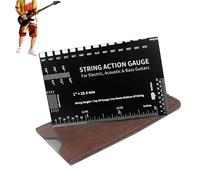 Guitar String Position Gauge - Versatile Action Measuring Tool, Practical Setup Aid Ruler, Electric Acoustic Guitar Bass Adjustment Tool Maintenance Care Travel Outdoor Home Studio Guitarist
