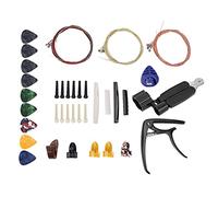 Guitar String Replacement Kit Accessory Set with 18 Anti Rust Coated Strings 9 Picks 4 Finger Picks Nut Set Bridge Pins String Winder Cutter Tool Pack for Acoustic Electric