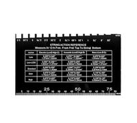 Guitar String Ruler - Play Style Versatility Black Stainless Steel String Height Ruler | Guitar String Height Gauge | Bass Setup Accessories for Electric Ak