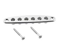 Guitar String Through Plate LQ Industrial Silver Zinc Alloy Guitar Bridge String Thru Body Ferrule Bushing Plate for Electric Bass Guitar Parts