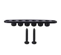 Guitar String Through Plate, Metal Guitar Ferrules, String Guitar Bridge Assembly for Providing A Safe and Reliable Stringing Method (black)