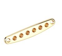 Guitar String Through Plate, Zinc Alloy Easy Install Guitar Ferrules String Bushing Plate for Electric Bass Guitar Parts (Gold)
