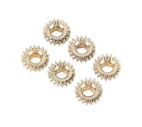 Guitar String Tuning Gear, 6pcs Replacement Parts Metal High Hardness Stable Tuning Easy Installation Hex Hole Guitar Gears for Folk Classic (Gold)