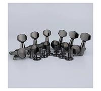 Guitar String Tuning Peg Guitar Locking Tuners Guitar Machine Head Lock Black Nickel Tuning Pegs (Color : 6L)