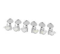 Guitar String Tuning Pegs 3R3L 19:1 Ratio Full Sealed Machine Heads Tuners Tuning Pegs Keys With Half Moon Button For Acoustic Electric Guitar(Chrome)