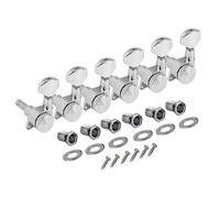 Guitar String Tuning Pegs 6L Locking Tuning Pegs Machine Heads Tuners Chrome For Left Handed Guitar