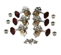 Guitar String Tuning Pegs String Tuning Pegs Machine Heads Classics Open Type For Folk Acoustic Guitar 3L 3R Chrome