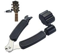 Guitar String Winder, Black Guitar String Cutter,3-In-1 Multifunctional Guitar Tool, Plastic Guitar String Adjuster,Guitar Bridge Pin Puller,For Instrument Repairing Guitar Bass String Changing Tool