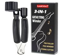 Guitar String Winder, Cutter and Bridge Pin Puller 3-in-1 Tool For Acoustic and Electric Guitars