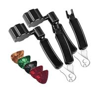 Guitar String Winder - Multifunctional Tuning Cutter, 2-Piece Bridge Peg Tuner, Non-Slip Restringing Tool, Portable Trimmer | Musicians Guitarists Beginner Studio 15x10x3cm 5.9x3.9x1.2 Inches