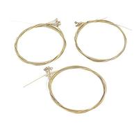 Guitar Strings 3Set Universal Steel Acoustic Folk Guitar Strings Replacement Durable Musical Instrument Accessories For Guitar Lovers Beginners Steel Brass Rose Copper Colorful (Brass string*3)