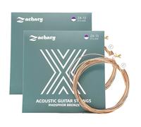Guitar Strings Acoustic 6 String Set Zachary Acoustic Guitar Strings Guitar Accessories Kit Maximum Life with Smooth Feel & Lasting Bright Tone 2 Packs(Light, 13-56)