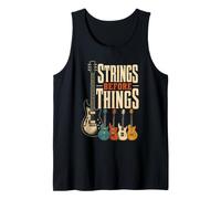 Guitar Strings Before Things Retro Guitarist Gift Tank Top