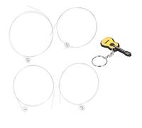 Guitar Strings, Carbon Material Stringed Instrument Parts Carbon Strings for Indoor for Living Room(Milky white carbon string set)