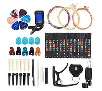 Guitar Strings Replacement Set, Guitar Strings Replacement Pack Pin Capo Tuner Winder Guitar Strings Replacement Tool for Most Guitar for Bass