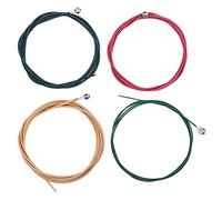 Guitar Strings Set 4 Pieces Colorful Copper Alloy Wound Carbon Steel Core Acoustic Electric Bass String Replacement for Stable Playing Excellent Sound Quality