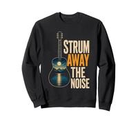 Guitar Strum Away The Noise Nature Guitarist Gift Sweatshirt