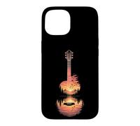 Guitar Sunset Lake Birds Mountains Guitarist Gift Case for iPhone 15