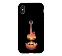 Guitar Sunset Lake Birds Mountains Guitarist Gift Case for iPhone X/XS