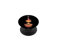 Guitar Sunset Lake Birds Mountains Guitarist Gift PopSockets Adhesive PopGrip