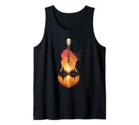 Guitar Sunset Lake Birds Mountains Guitarist Gift Tank Top