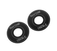 Guitar Switch Ring, 2 Pcs Electric Guitar Toggle Switch Washer Universal Guitar 3 Gear Toggle Switch Indicator Washer Rhythm Treble Ring Plate (Black)