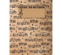 Guitar Tab Notebook: Blank Sheet Music For Guitar (Large Print) 108 Pages With Chord Boxes, Staff, TAB and Lyric - Music Manuscript Paper Vol.4: Blank Sheet Music For Guitar: Volume 4