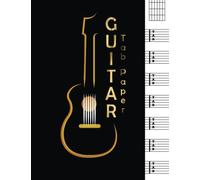 Guitar Tab Paper: Easy Guitar Songs For Beginners | Blank Guitar tabs with 5 chord diagrams and 7x 6 line guitar staves