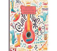 Guitar Tablature Notebook: Design With Set Of Country Music Elements Guitar Tab Music Books Blank For Guitar Composing Music Notes And Perfect Gifts For Guitar Lovers