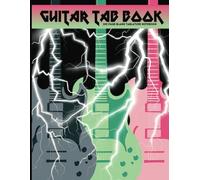 Guitar Tablature Notebook Large Blank Tab 100 Pages 8.5 x 11 Blank Guitar Tablature Book Songwriting Journal Musician Gift Rock Metal Lightning Aesthetic: blank guitar tablature notebook