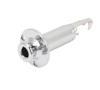 Guitar Tail Pin Output Jack,6.35mm Electric Guitar Mono Endpin Output Jack Brass Alloy High Sensitivity EQ Equalizer Socket Connection Port (Silver)