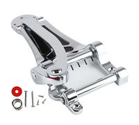 Guitar Tailpiece Replacement, Electric Guitar Tremolo Bridge, Metal Tailpiece with Hand Crank, High Hardness for Jazz Rock Music, Includes 5 Screws and 2 Access