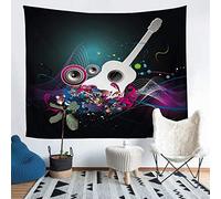 Guitar Tapestry Music Guitar Decor Tapestry Wall Hanging for Kids Boys Girls Rock Music Themed Wall Tapestry Musical Instruments Tie Dye Wall Art for Bedroom Living Room,Large 58x79 Inch