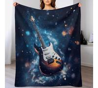 Guitar Throw Blankets Soft Warm Comfortable Throws for Couch Flannel Blanket Bed Throw for Bedroom Couch Travel Kids130×150cm