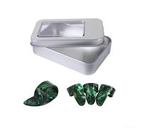 Guitar Thumb Finger Picks Set, Celluloid Plectrums for Acoustic Electric Instruments (Green)