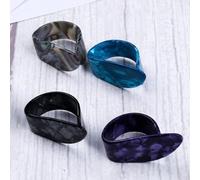 Guitar Thumb Picks Celluloid Material 4pcs Set Fingerstyle Plectrum for Banjo Ukulele Classic Retro Shell Design Standard Size