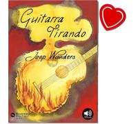 Guitar Tirando with CD by Joep Wanders - 39 compositions in which the tirando attack is at the centre - from blues to South American to classical - with colourful heart-shaped sheet music clip