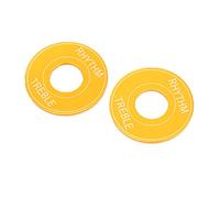 Guitar Toggle Switch Plate | Aluminum Rhythm Treble Washer Ring for Les Paul/Epiphone Electric Guitar | 2 - Pack Replacement Parts (Golden)