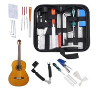 Guitar Tool Complete Set - 25-in-1 Instrument Care Tools Made of Durable Steel & ABS, for Everyday Care, Repairs & Adjustments of Acoustics, Electric Guitars and Bass
