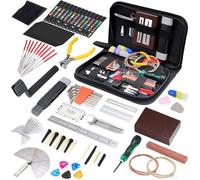 Guitar Tool Kit, 132 Pcs Professional Guitar Repair Kit, Guitar Maintenance Kit with Guitar Tools Accessories and Carry Bag, Guitar Setup Kit for Electric Guitar Acoustic Guitar Ukulele Banjo Bass