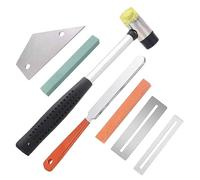 Guitar Tool Set 7PCS Guitar Luthier Tool Kit Include Fret Rubber Hammer Fret Crowning File Fret Rocker Leveling Fingerboard Guards