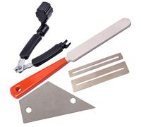 Guitar Tool Set Guitar Fret Stainless Steel File 3 In 1 String Winder Triangle Ruler Gasket Combination