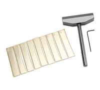 Guitar Tool Set Luthier Tools Set Fret Press Caul Fingerboard Pressing 9Pcs Brass Radian Fret Inserts With Hex Wrench