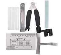 Guitar Tool Set with Sander, Radius Gauge, String Action Ruler, Professional Guitar Repair Kit for Electric Guitar, Bass, Banjo, Mandolin and Various Stringed Instruments, Includes